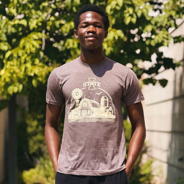 College House I-State Heather Brown ISF26 Farm Short Sleeve T-Shirt
